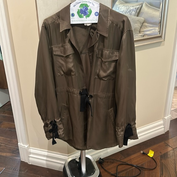 cinq a sept Jackets & Blazers - Cinq a Sept Hunter Green Tie Top